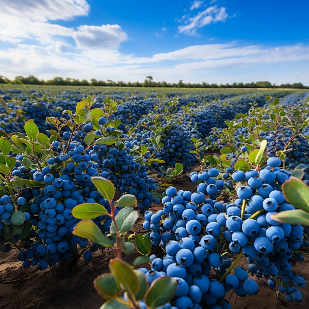 blueberry growing field